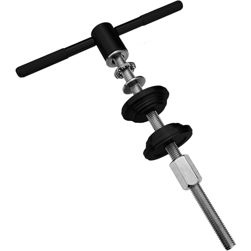 Outil de retrait d'installation de casque de vélo et de pédalier - Noir - Outil de retrait de roulement de vélo - Outil de presse pour casque de vélo