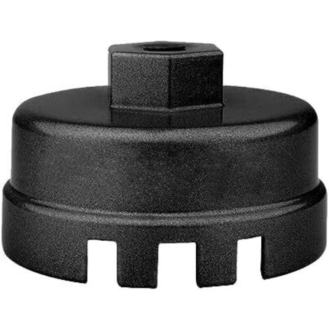 Outil de Retrait du Capuchon Pour Boîtier Filtre à Huile - Clé Universelle en Aluminium (Noir) Noir