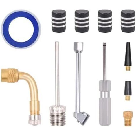 Outil de retrait tige valve pneu  Kit d'outils remplacement rapide noyau valve, outils réparation pneus, poignée antidérapante pour voitures, camions légers, brouettes -