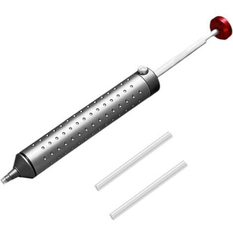 Outil de retraite de soudure, Pistolet à fer à souder électrique, Pompe à dessouder, Aspirateur de soudure, Ventouse Pompe à Dessouder, Pompe à dessouder électrique, avec 1 buse en silicone (218mm)