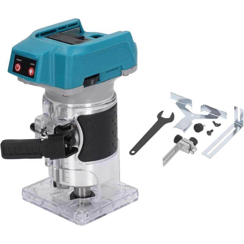 Outil de Routeur, Routeur sans Fil, Routeur à Bois, Routeur à Bois, Tondeuse à Trou de Batterie 18 V, Coupe-trou au Lithium sans Balais, Machine à