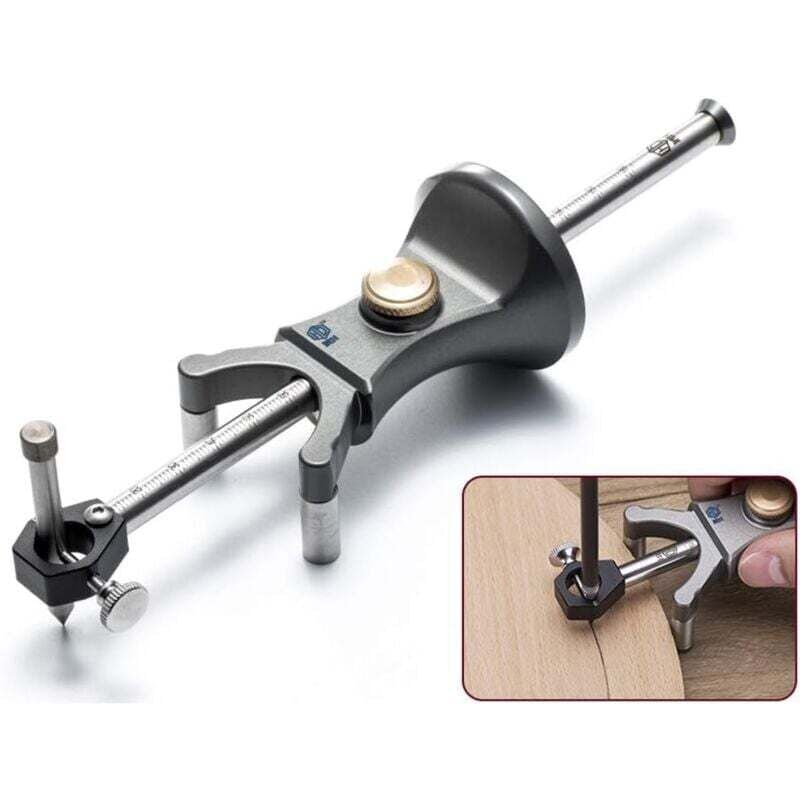 Image of Outil De Scribe Double Usage En Bois Pour Lignes Et Arcs De Dessin Multifonctionnel