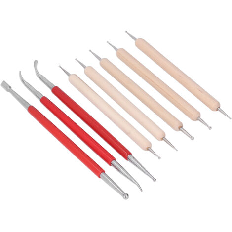 Outil de Sculpture Double Pointe pour Argile, Accessoire de Modelage Précision Portable Lissage
