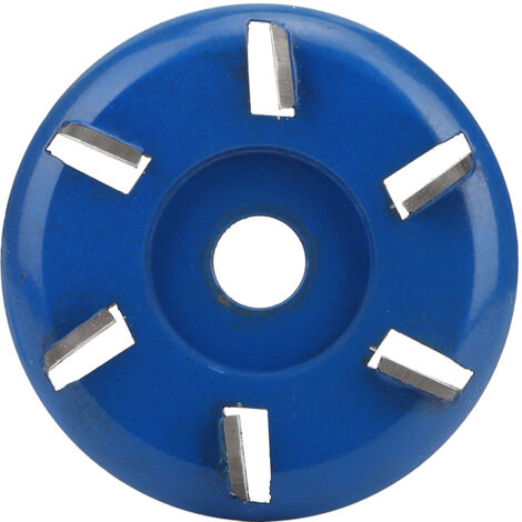 Outil de Sculpture sur Bois Électrique, Lame en Acier Tungstène 6 Dents Bleue pour Meuleuse d'Angle, Accessoire Pelle