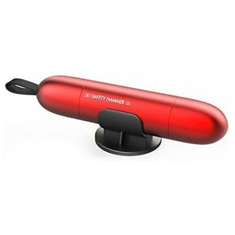 Outil de sécurité pour autobus, marteau de sécurité pour vitre de voiture, coupe-ceinture de sécurité (rouge)-AquaForge