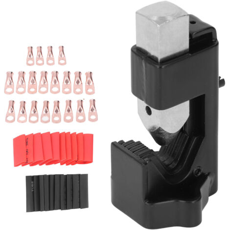 Outil de sertissage de cosse de câble de batterie, marteau à sertir avec 20 bornes thermorétractables pour 8AWG à 0000AWG