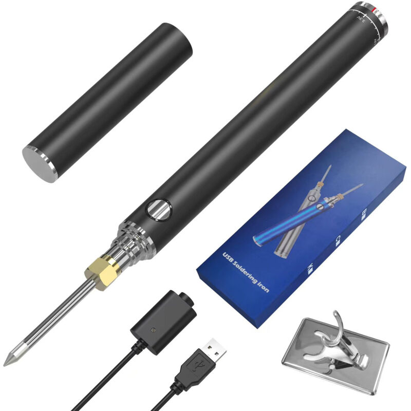 Outil de soudage rechargeable sans fil pour fer à souder 510 interface rechargeable, noir