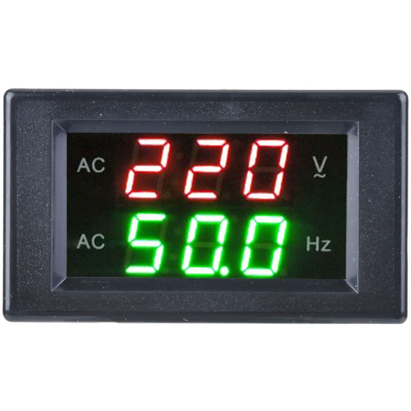 Jeffergarden - Outil de test de compteur de fréquence de voltmètre ac numérique à led à double affichage de générateur (noir)