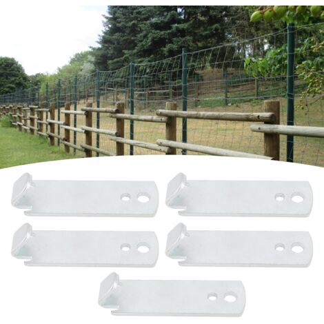 Outil de torsion pour fils de clôture [5 pièces] en acier durable pour attaches de postes T [dimensions: 8.5 x 2.5cm] pour jardin, ferme et chantier