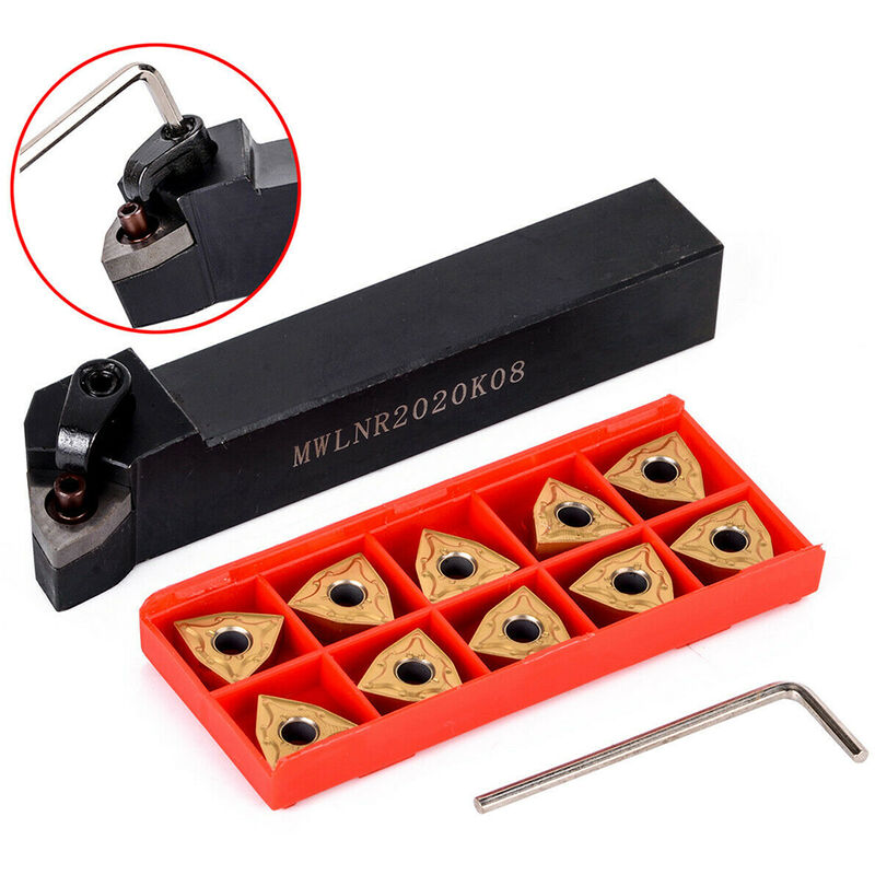 Decdeal - Outil de tournage MWLNR2020K08 Porte-foret + WNMG080404