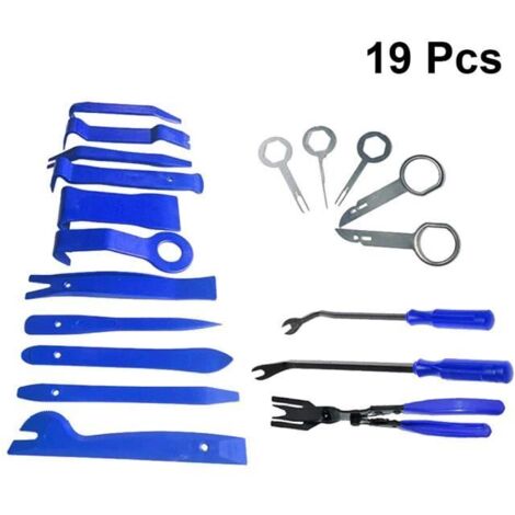 Outil Demontage Garniture, Outils pour Garnitures Panneau, Auto Outil de Démontage de Panneau /Tableau de Bord de Voiture 19 Pièces