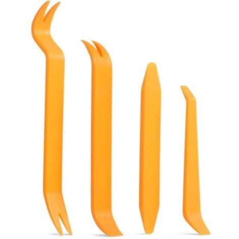 Outil Demontage Garniture Voiture,Lot de 4 Outils Plastique Dur pour Voiture Radio Audio Garniture Intérieure Dash Tableau de Bord