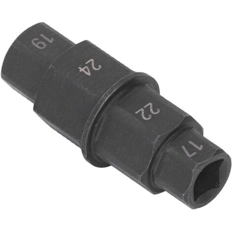 Outil d'essieu hexagonal pour clé de démontage de broche de roue avant dédiée à la moto 17 19 22 24mm noir