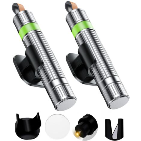 Outil d'évacuation d'urgence 2 en 1 - Brise-vitre et coupe-ceinture de sécurité, marteau de sécurité automobile avec porte-clés, lot de 2, argent-AquaForge