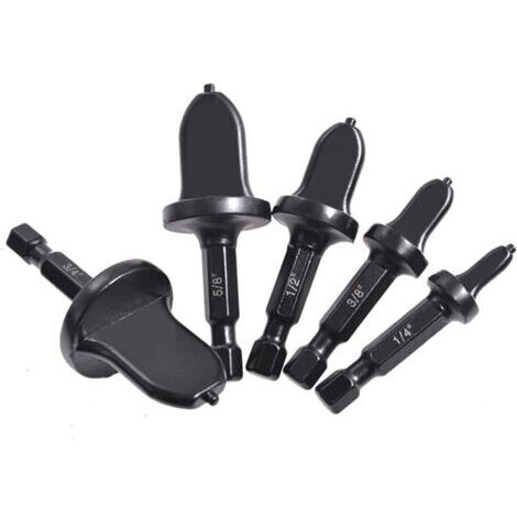 Outil d'expansion de tube en cuivre 5pcs Air Climating Conditionnement Expanseur Expanseur Swaging Tool Drift Bit Type Tlakeing Tools HSS Expanseur de tube de poignée hexagonale