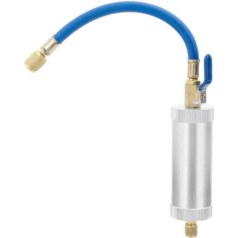 Outil d'injection d'huile pour climatisation de voiture R12 R134A R22 - Injection de colorant - Capacité de 2 oz - Tube de remplissage pour liquide