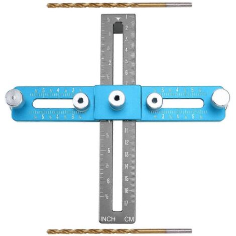 Outil d'installation de positionnement de poinçonnage de poignée Bleu + Gris