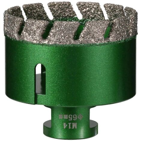 Outil d'ouverture de trou pour carrelage, filetage M14 de 65 mm, brasé sous vide, pour maçonnerie
