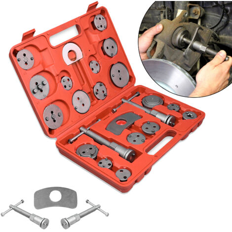 Outil du mécanicien 22 PC Kit de remise en place du piston de frein Kit du piston d'étrier de frein Kit d'outillage de frein HENGMEI