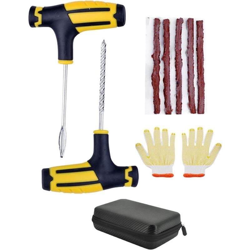 Outil d'urgence pour pneus de Voiture, Bouchon de Ficelle en Caoutchouc, Outil Multifonctionnel de de Voiture pour ATV, vélo