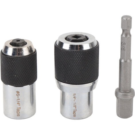 Outil extracteur de taraud réglable (2 pièces) avec adaptateur carré d'entraînement 3/8" (6-1/4", 1/4"-1/2") pour tarauds M3-M6 et M8-M12