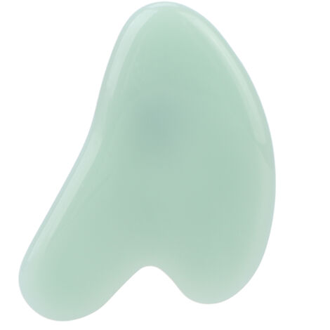 Outil Gua Sha en Pierre de Jade Naturel pour le Visage, Massage Anti-Tension, Forme Cœur Pêche Vert Clair