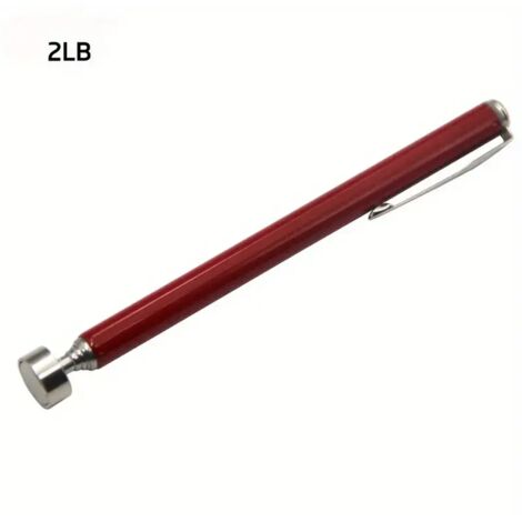 Outil Magnétique Télescopique, Barre Magnétique de 2 Lb, Aimant Extensible de 25" avec Clip de Poche Rose