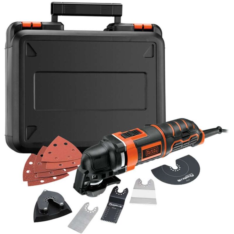 Black+decker Outillage - Ponceuse multi-fonction oscillante 300 w, avec accessoires MT300KA-QS