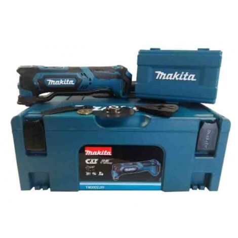 Makita – Outil multifonction 12V TM30DZJX1 – Moteur à balais 10,8V – 20 000 oscillations/min – Système de fixation 12 positions – Éclairage LED