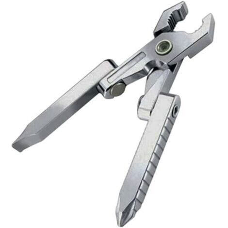 Outil multifonction 3 en 1 portable en acier inoxydable, outil multifonction léger avec pince, tournevis, pince à dénuder pour camping, extérieur, intérieur, utilisation à la maison
