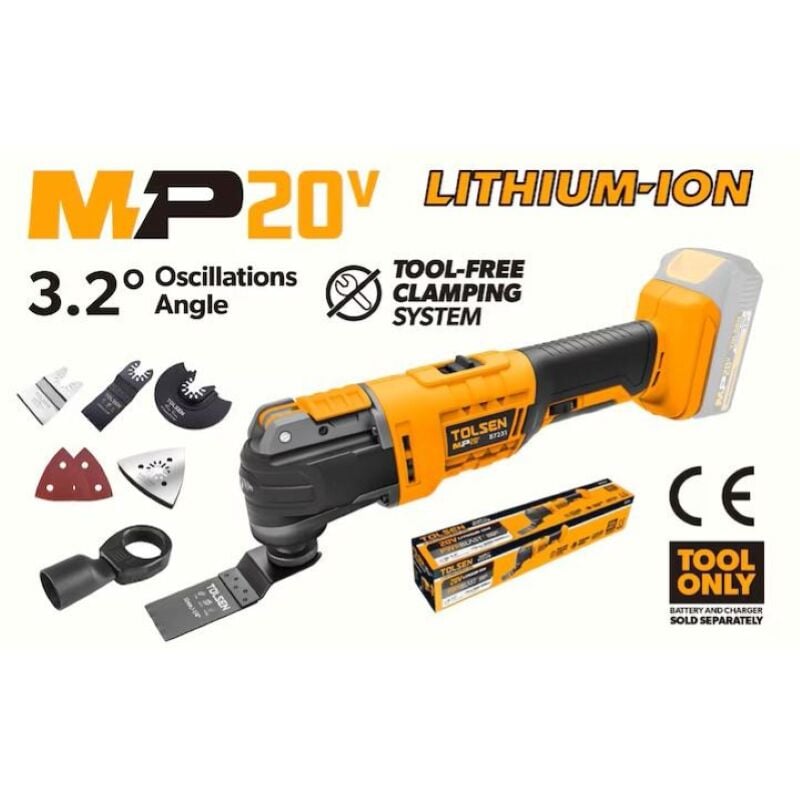 Outil multifonction alimente' par batterie se'rie MP20V Tolsen