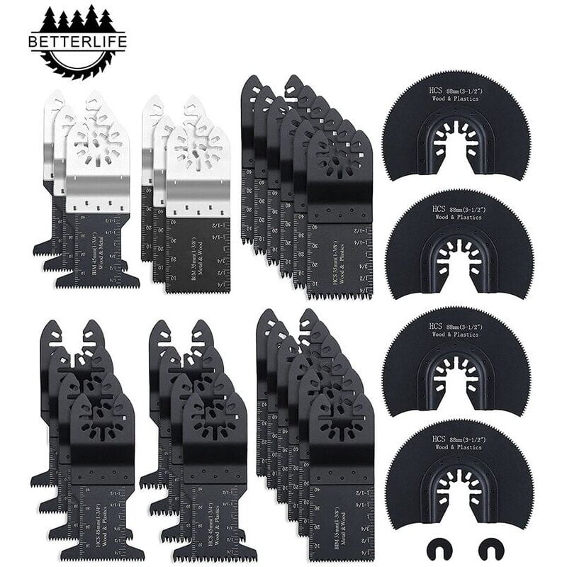 Dpzo - Outil Multifonction avec 32 Pcs Lames de Scie Universelles pour Fein, Dremel, Bosch, Makita et Plus