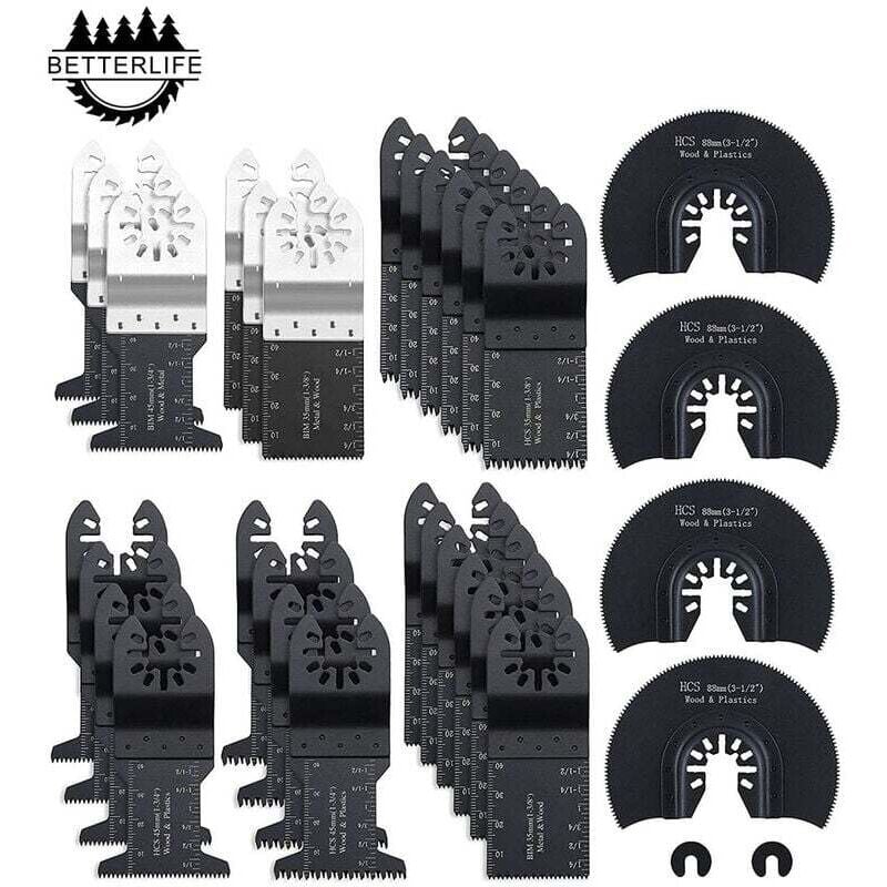 Image of Multifunktionswerkzeug mit 32 Universal-Sägeblättern für Fein, Dremel, Bosch, Makita und mehr