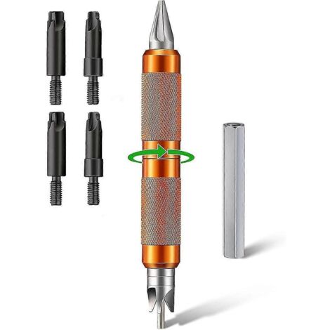 Outil multifonction avec adaptateur hexagonal pour perceuse, outil manuel d'ébavurage et de chanfreinage pour le rechargement, pour l'élimination des rayures.
