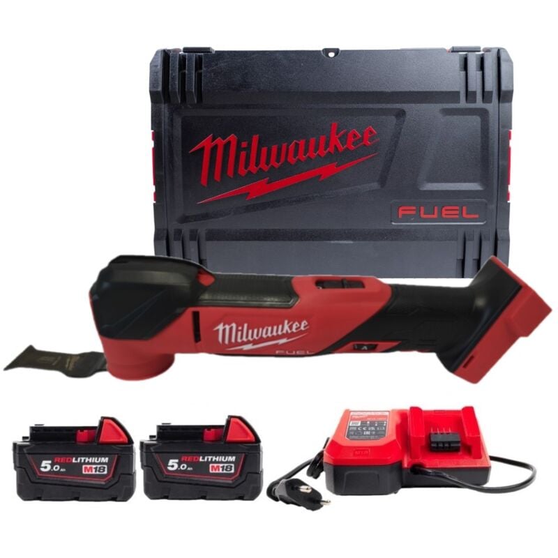 M18FMT-502X Outil multifonctions 18V Li-Ion Fuel 2 x 5.0 Ah Batteries + chargeur en hd Box - 4933478492 - Milwaukee