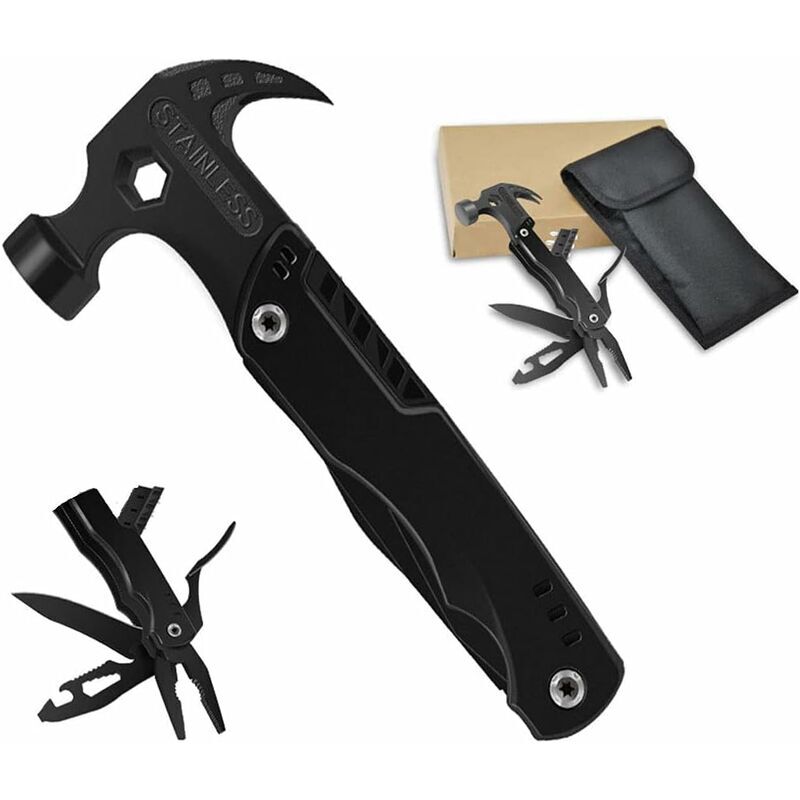 Start - Outil Multifonction Marteau, Outil Multifonction de Camping, Mini Marteau Multifonction, Convient pour la Randonnée, les Urgences et les