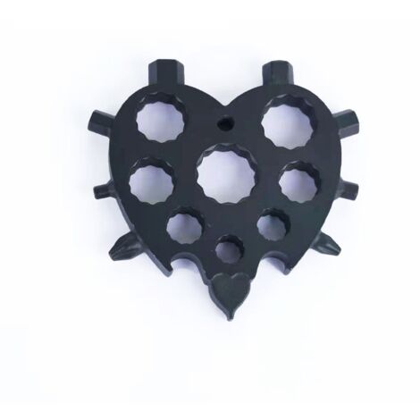 Outil multifonction portable 18 en 1 en acier inoxydable en forme de flocon de neige pour une utilisation en extérieur
