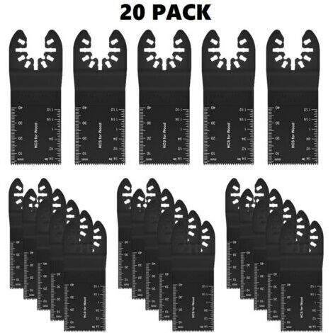 Outil Multifonction Saw Blades Accessoires Kit, 20 Pcs Accessoires d'outils Oscillants Multifonctions Lame