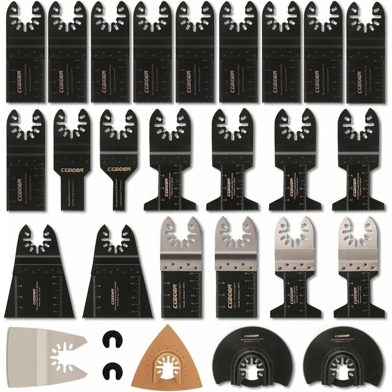 Swyeoot - Outil Multifonction Saw Blades Accessoires Kit,28 Pcs Accessoires d'outils Oscillants Multifonctions Lame de scie universelle pour Fein