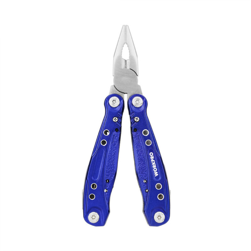 Outil polyvalent 15 en 1 en acier inoxydable et aluminium avec divers accessoires
