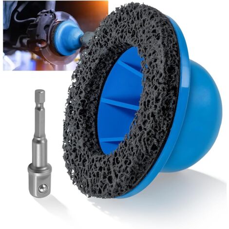Outil ponceuse sphérique 90mm int / 150mm ext - Pour attelage remorque - Entraînement 1/2" - Déjantage, nettoyage moyeu