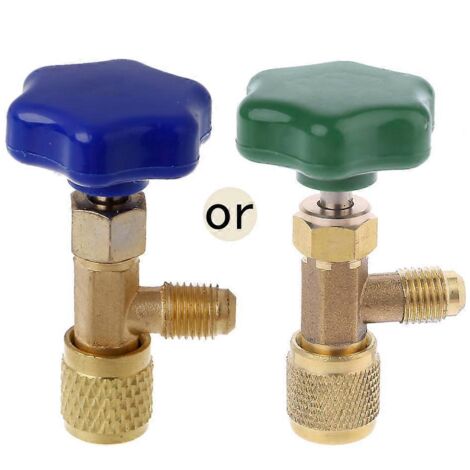 Outil pour réfrigération automobile : robinet de 6,35 mm (1/4 po) SAE pour canette de climatisation automatique, ouvre-bouteille pour valve R22 R
