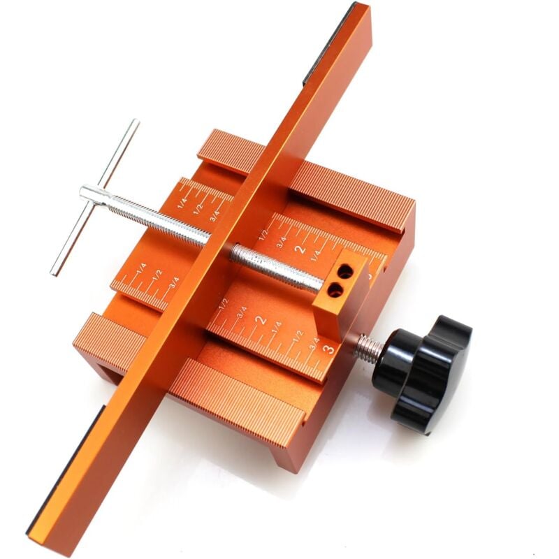 Jusch - Outil robuste avec corps en aluminium pour armoires avec ou sans cadre, pince de montage de porte d'armoire, bras de support et pince intégrés