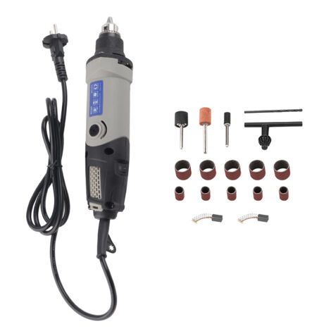 ANPVIZ Outil Rotatif électrique 400W, Multifonction meuleuse électrique perceuse électrique 6 Positions Outil Rotatif à Vitesse Variable 220V UE pour la Sculpture de Coupe meulage