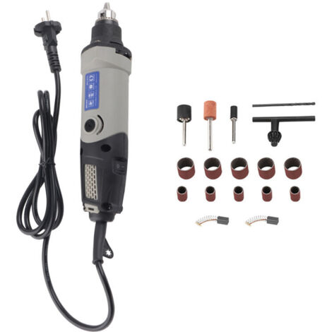 Outil Rotatif Electrique 400W Multifonction Mini Meuleuse Grinder électrique contrôle de vitesse variable pour Poncer Polir Graver Meuler Sculpter UE 220V