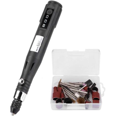 Outil Rotatif, Mini Perceuse Electrique Portable 5000-15000R / Min 5V 2A Trousse à Outils de Gravure pour La Découpe, La Gravure, Le Fraisage, Le Meulage, Le Polissage, Le Démontage et Le Perçage