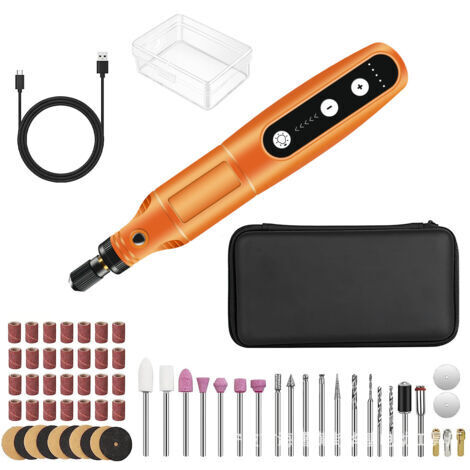 Outil Rotatif Multifonction 5 Vitesses Meuleuse Portable avec 61 Accessoires pour Découper, Perforer, Sculpter et Plus