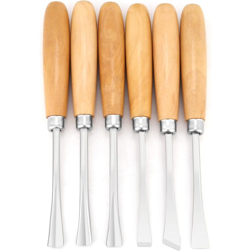 Outil Sculpture Bois, Ciseaux Couteau Sculpter Ciseau Fait Main Bricolage Professionnel Couteaux Ensemble Kit DIY Gouge Jeu Burin Tournage Manche