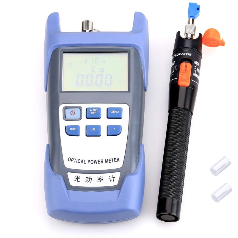 Outil testeur de câble de fibre optique - Localisateur visuel de défauts - 10 km - Adaptateur FC-LC et tube en céramique