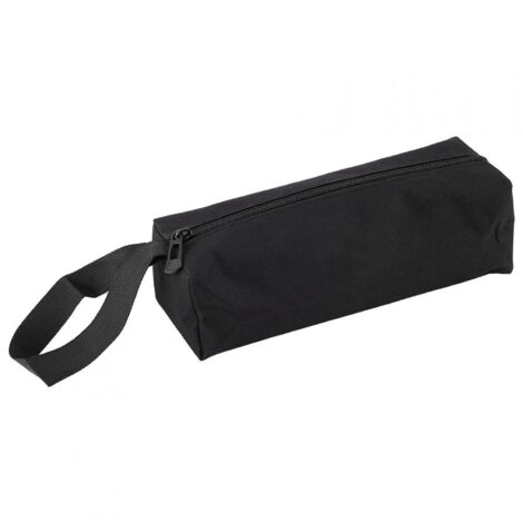 Outil Trousse de Rangement Sac, 24 CM Longue Toile Nylon imperméable à l'eau Fermeture éclair Paquet(Noir)